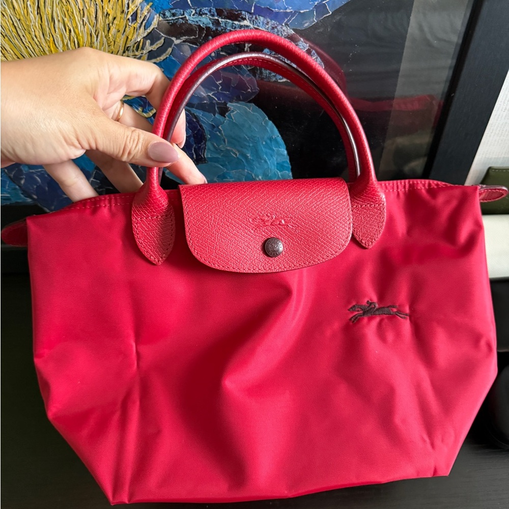Red Longchamp Le Pliage Club Tote